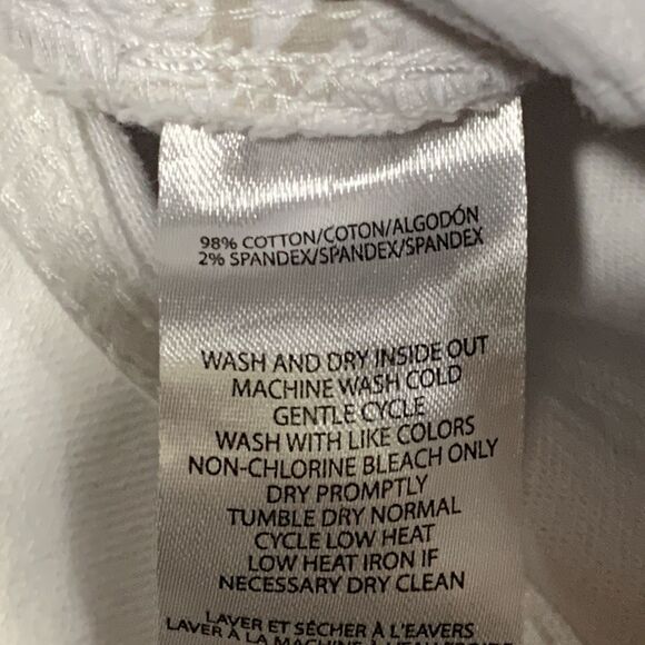 Calvin Klein Womens 31 High Rise Skinny Jeans White Raw Asymmetrical Hem NWT - Picture 4 of 11